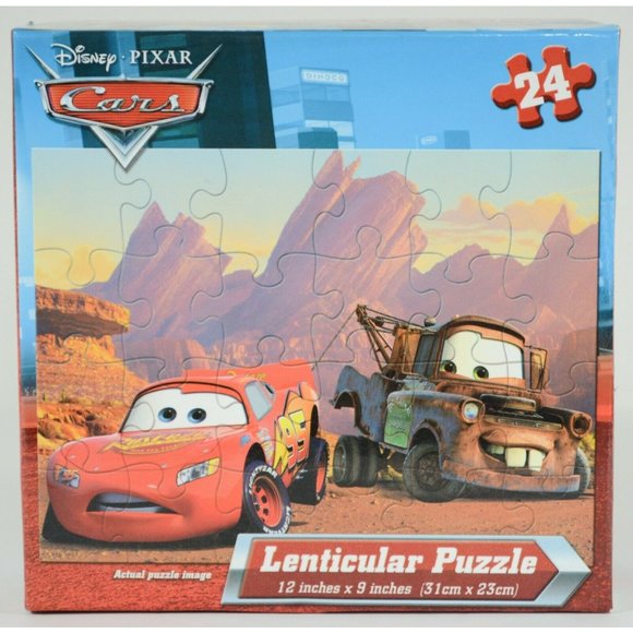 Disney Pixar Cars McQueen & Mater 24 Piece Lenticular Jigsaw Puzzle 12"x9" - Picture 5 of 9